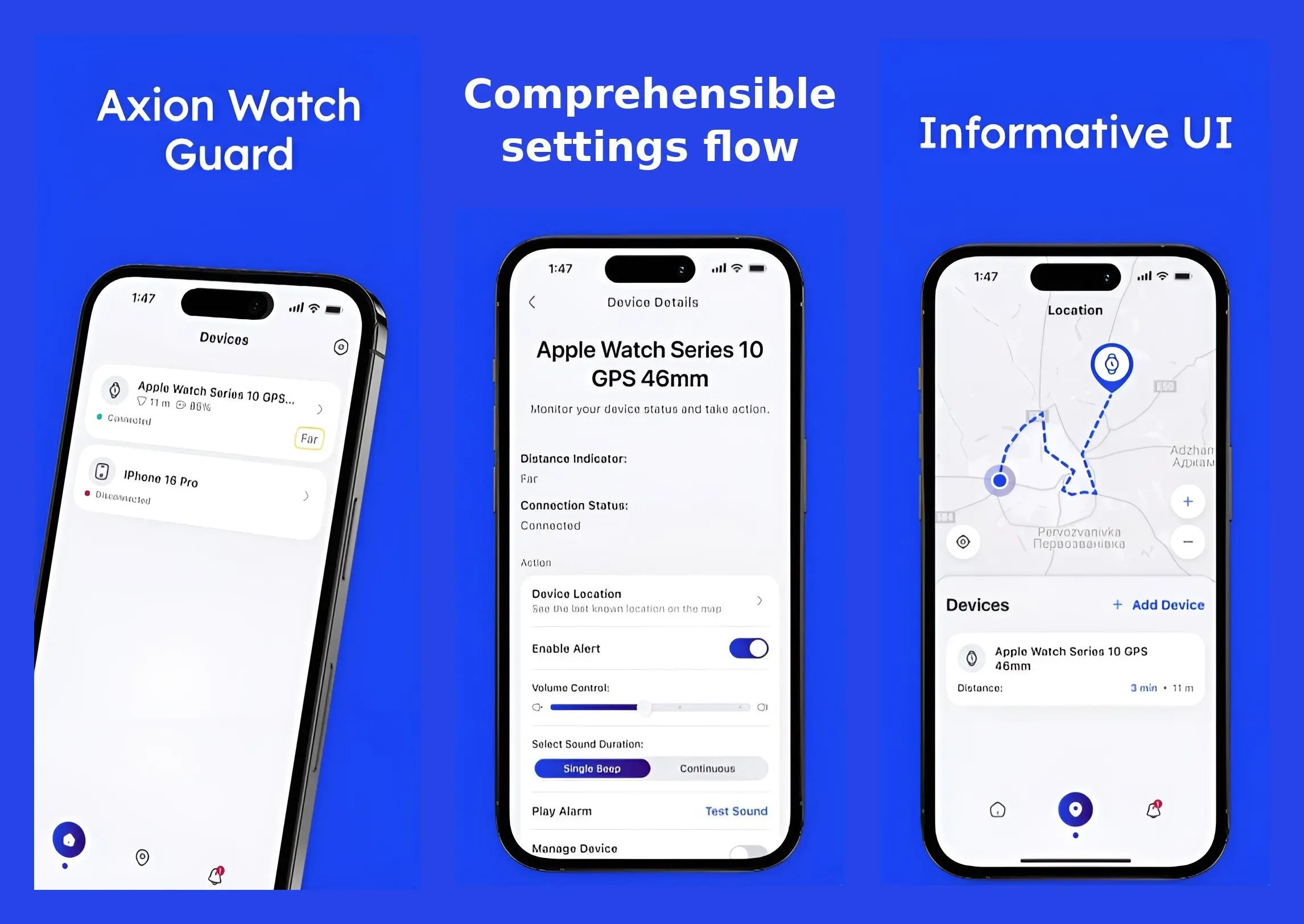 apple watch and iphone finder app