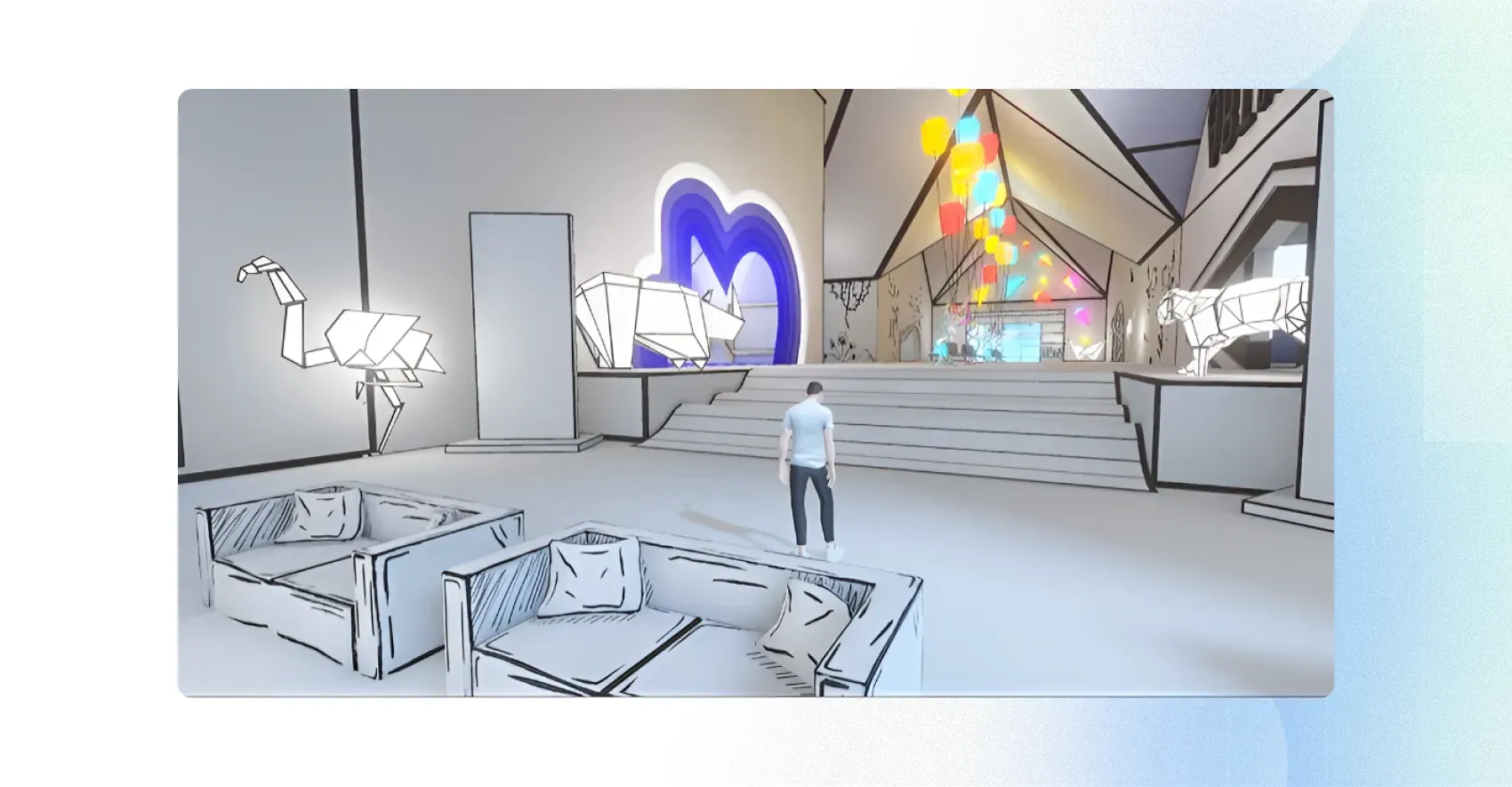 3D art gallery example
