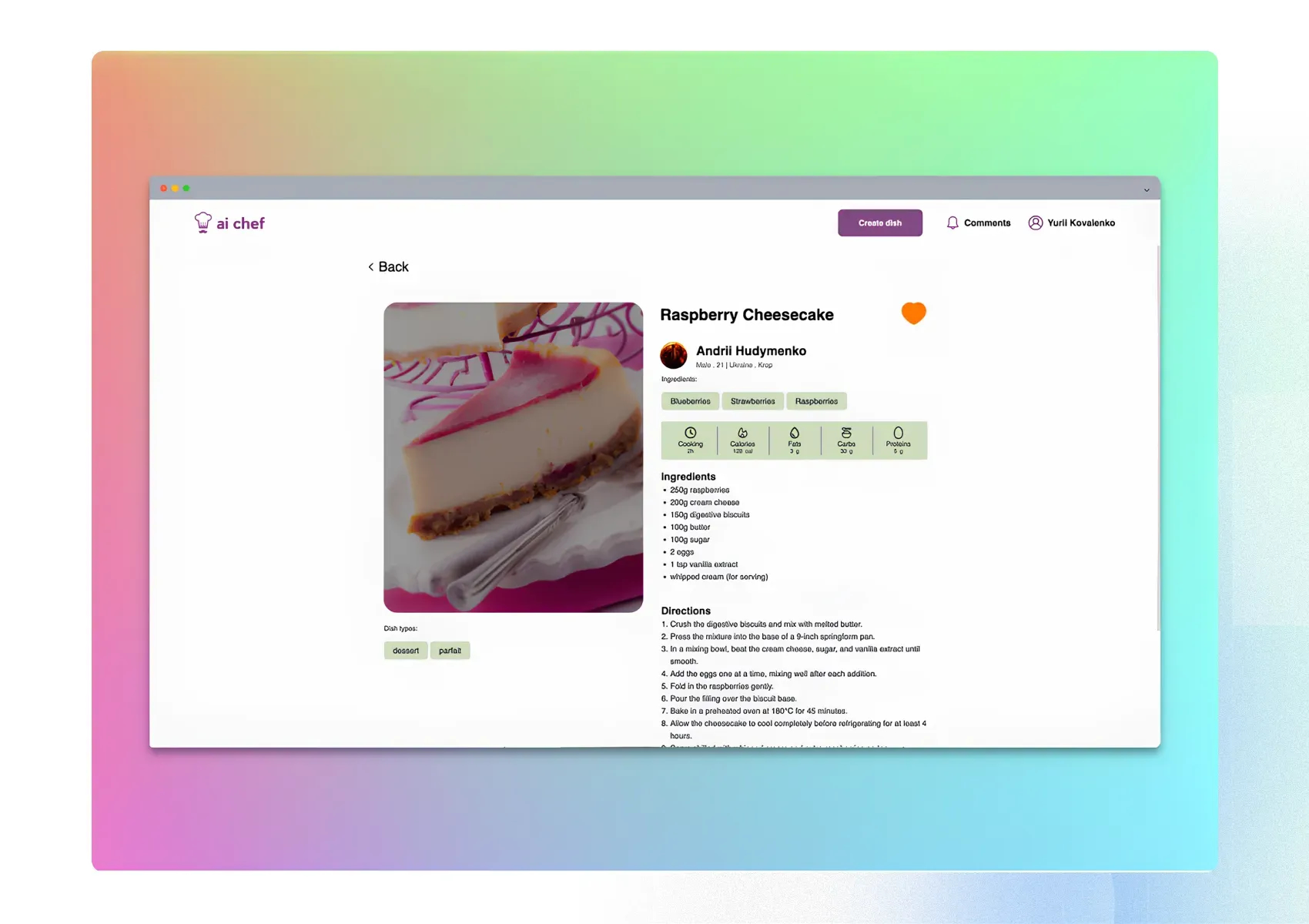 ai-powered recipe generator development