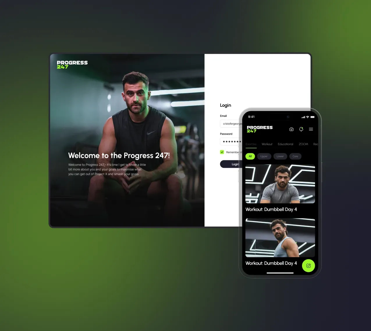 Build a fitness website