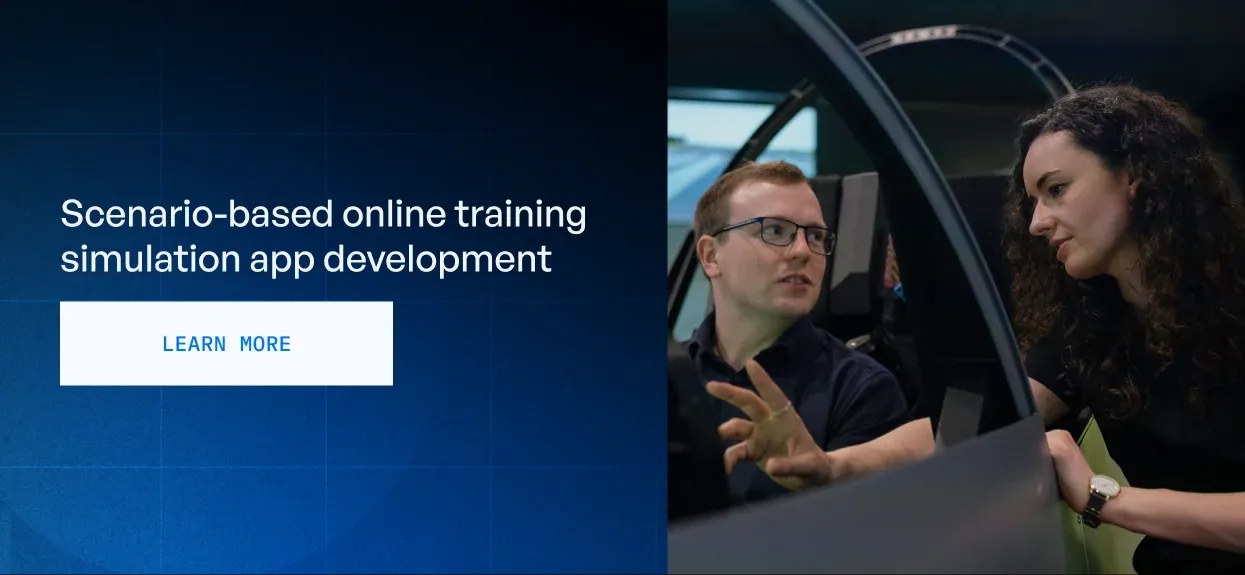 Scenario-based online training simulation app development