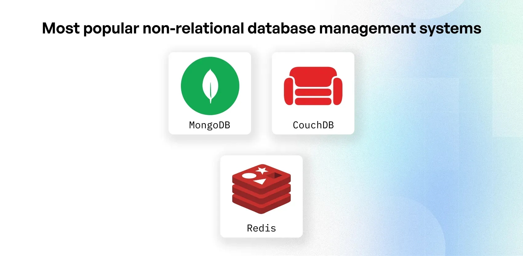 Most popular non-relational database management systems