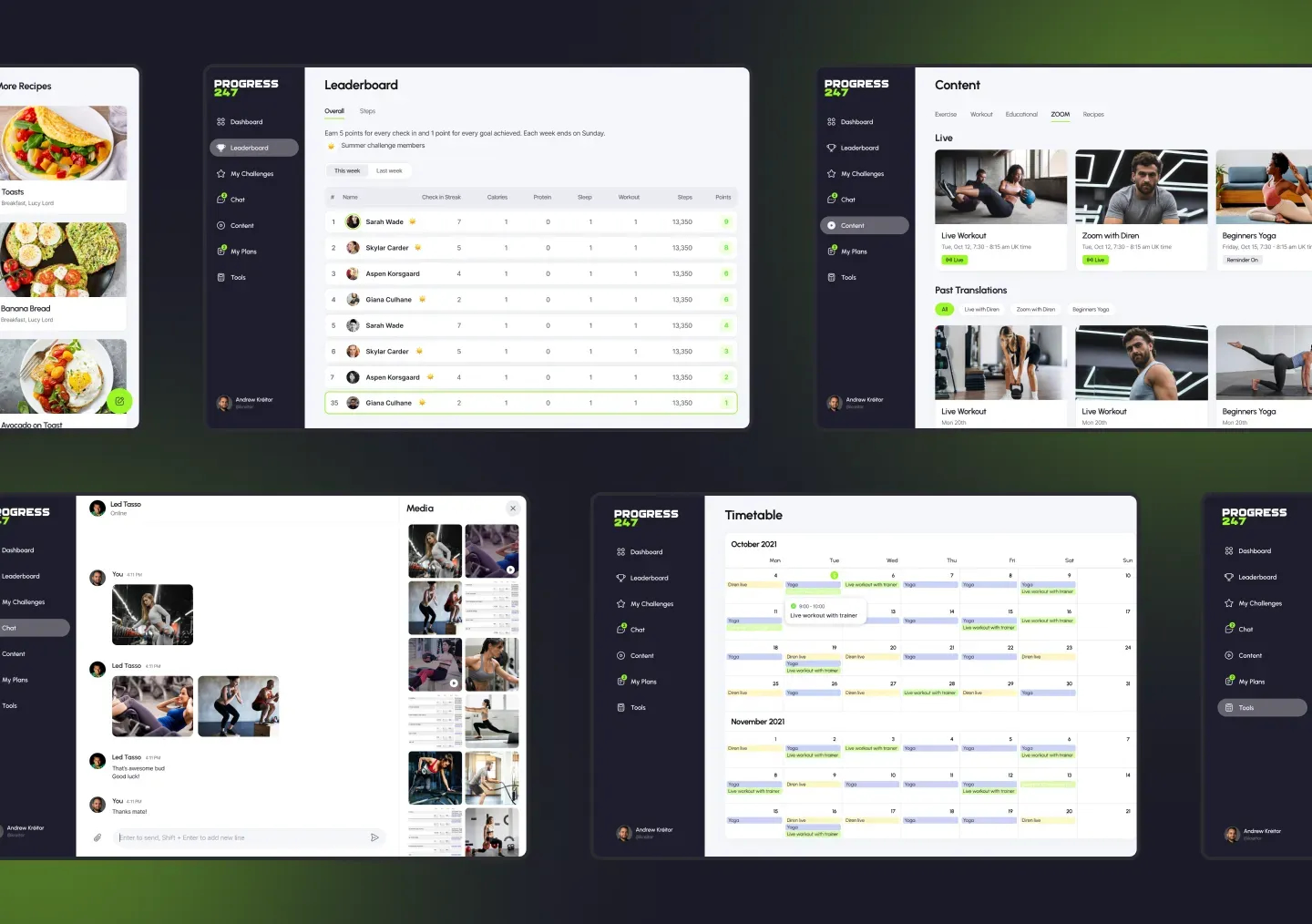 Build a fitness website
