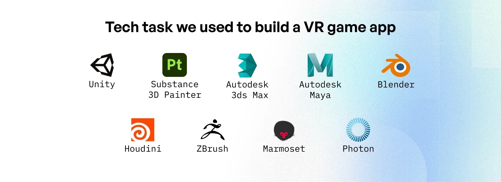 Tech stack to build a VR game 