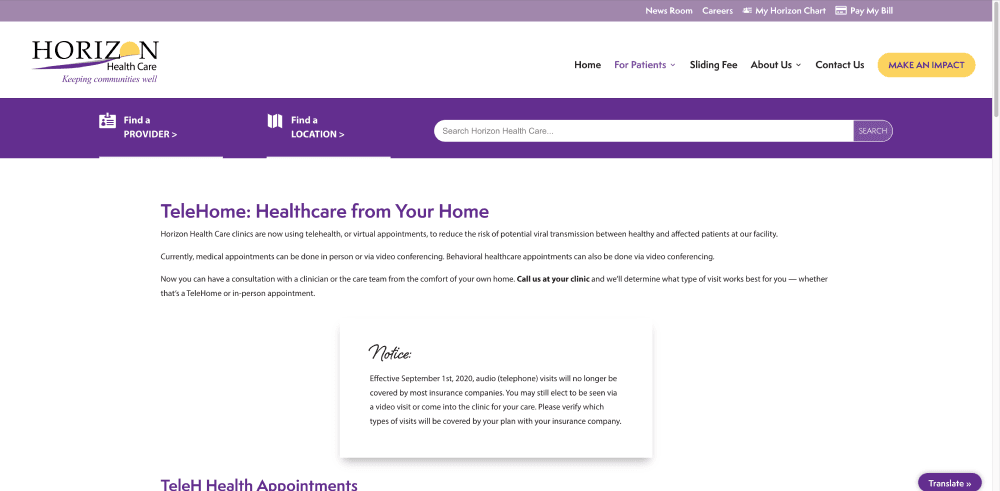 Synchronous and asynchronous teledentistry by Horizon Health Care