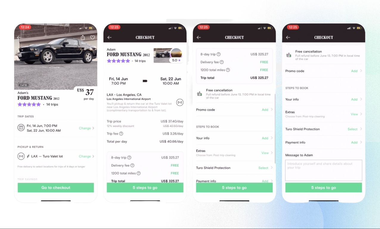 create a car rental app