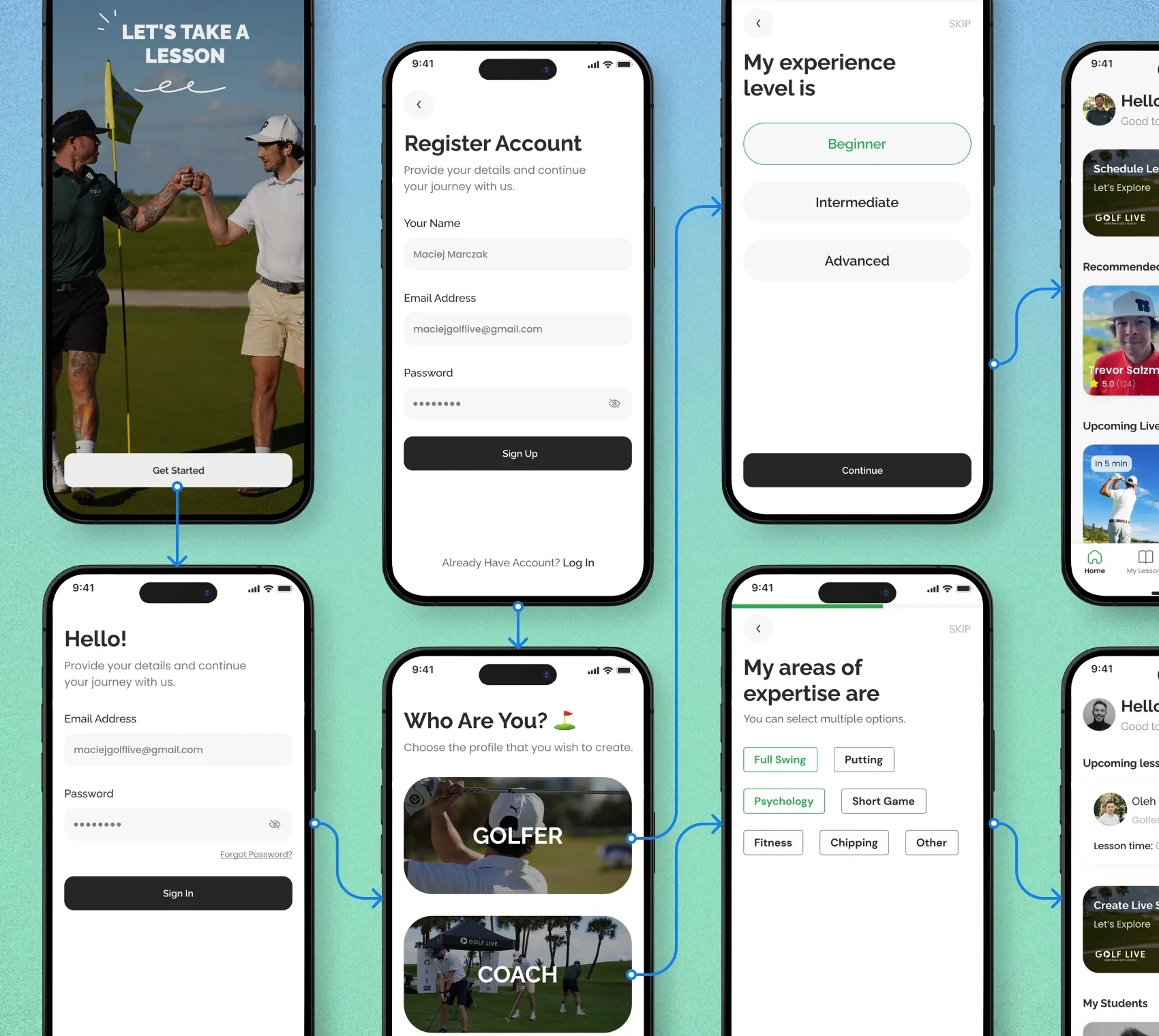 app for online golf coaching