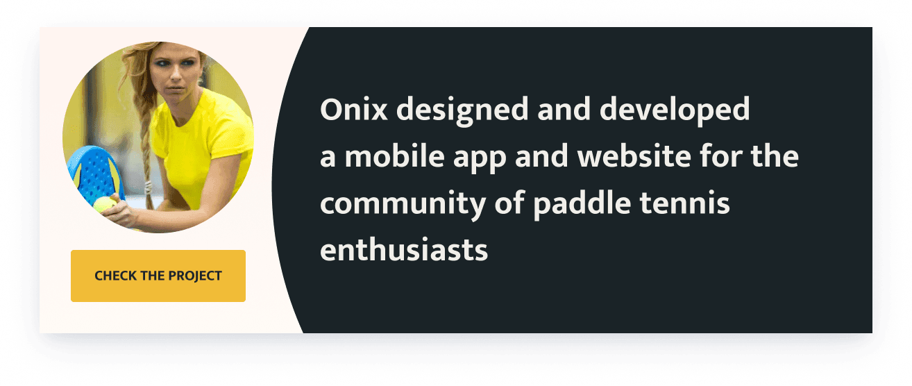 a mobile app and website for the community of paddle tennis enthusiasts