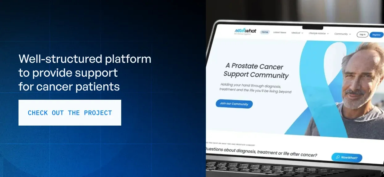 Online support platform for patients