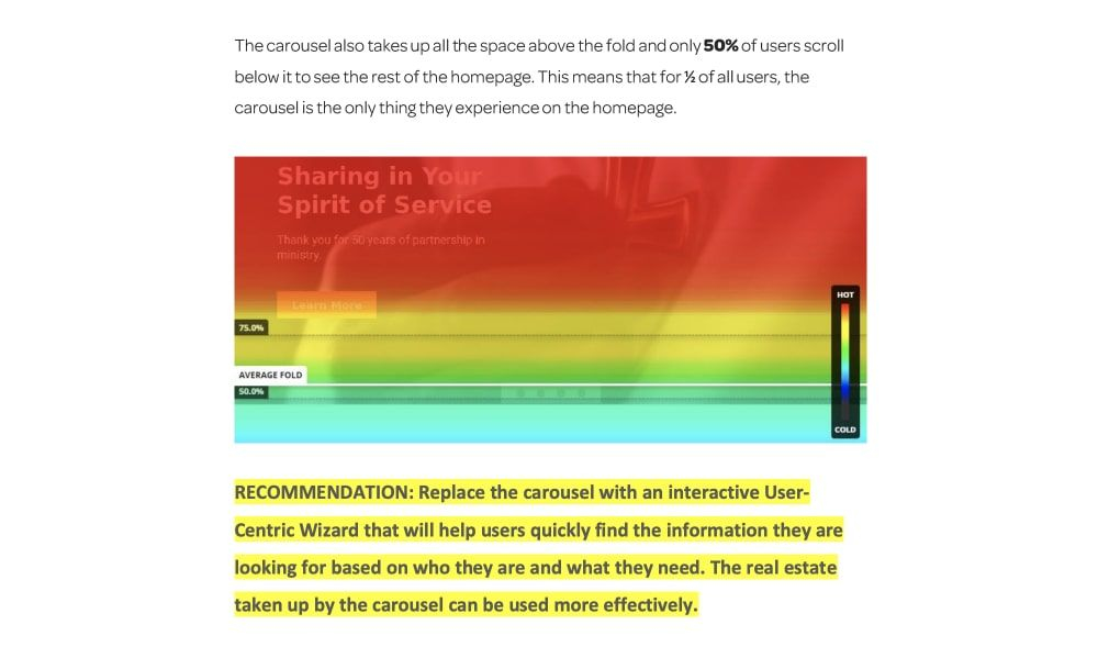 ux audit example