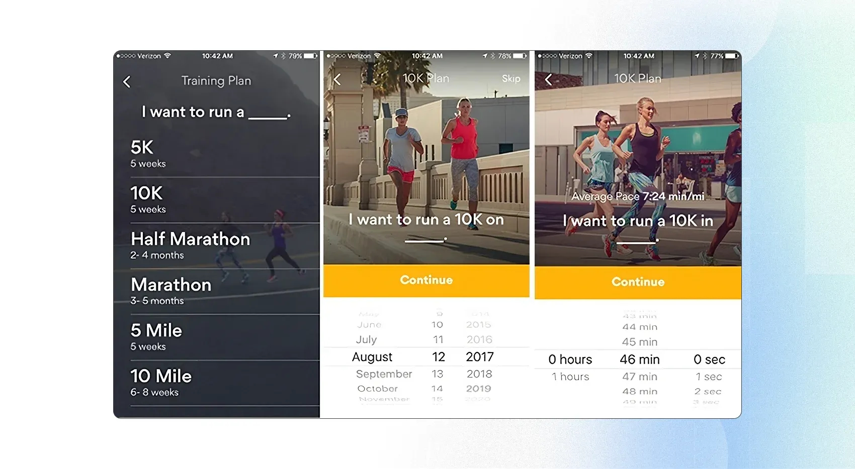 Running app