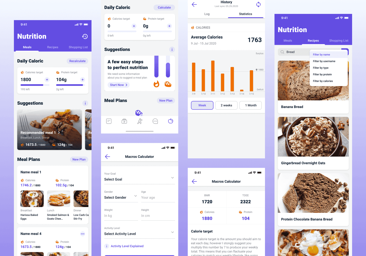 nutrition planning app development