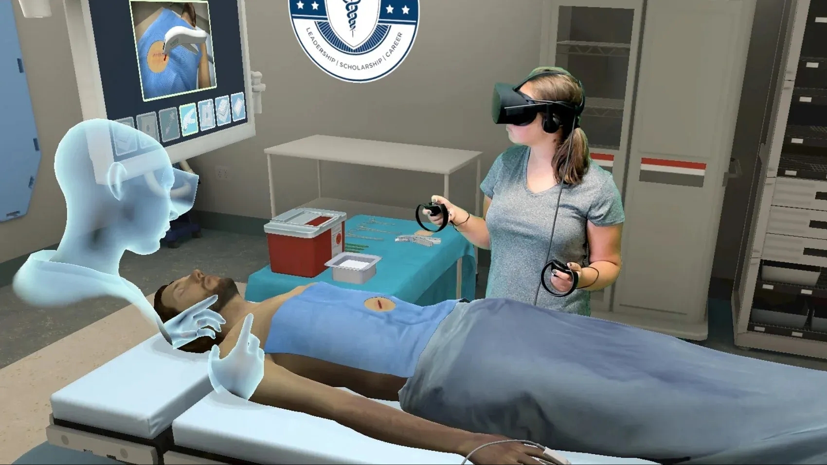 Virtual characters enable trainees to communicate with virtual patients