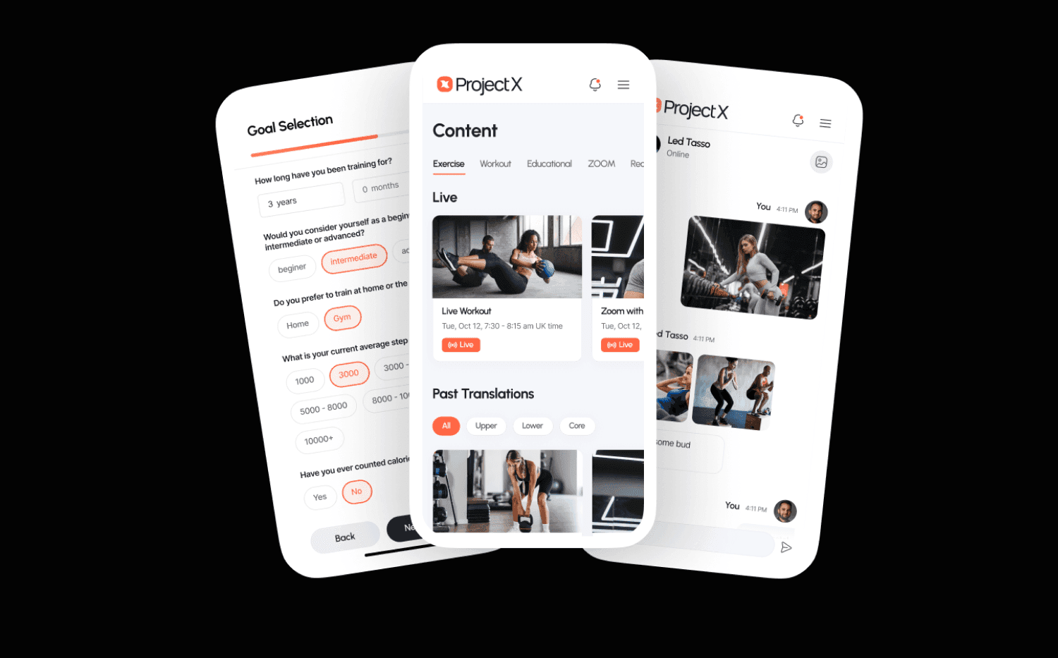 Fitness website development