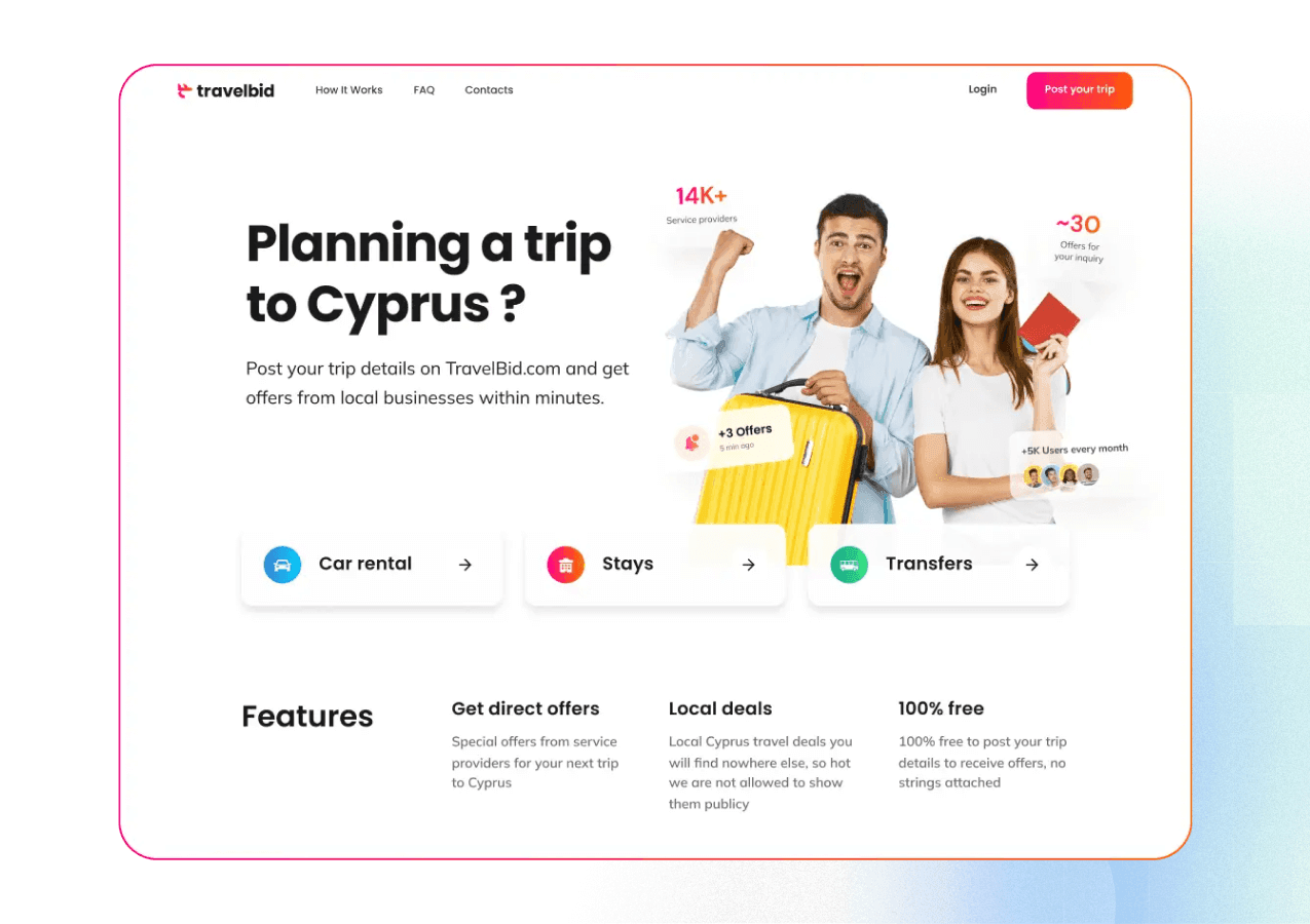 designing travel booking app