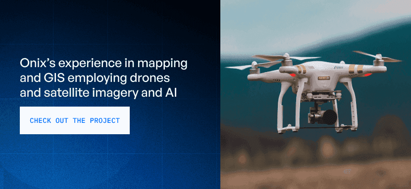 experience in mapping and GIS employing drones and satellite imagery and AI