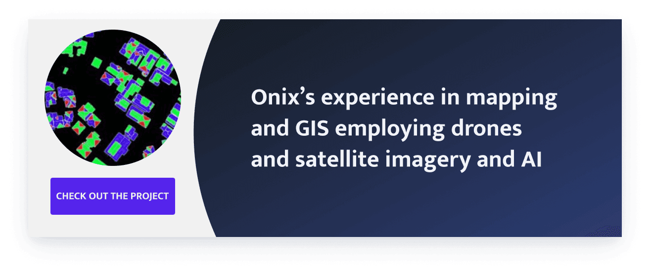 experience in mapping and GIS employing drones and satellite imagery and AI