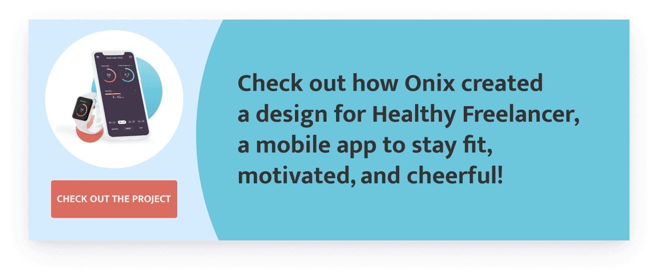 healthy freelancer, a mobile app to stay fit, motivated, and cheerful