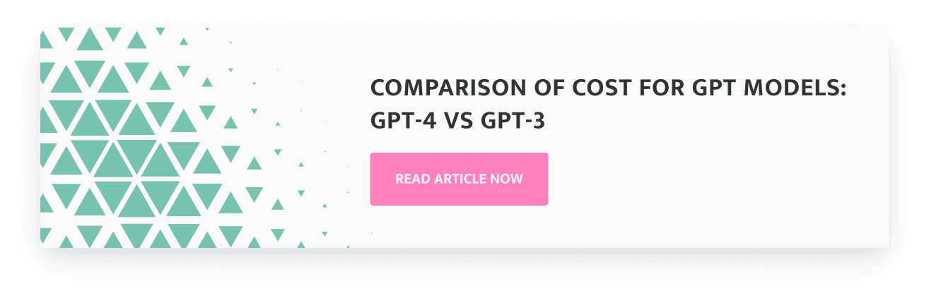 Comparison of cost for GPT models: GPT-4 vs GPT-3