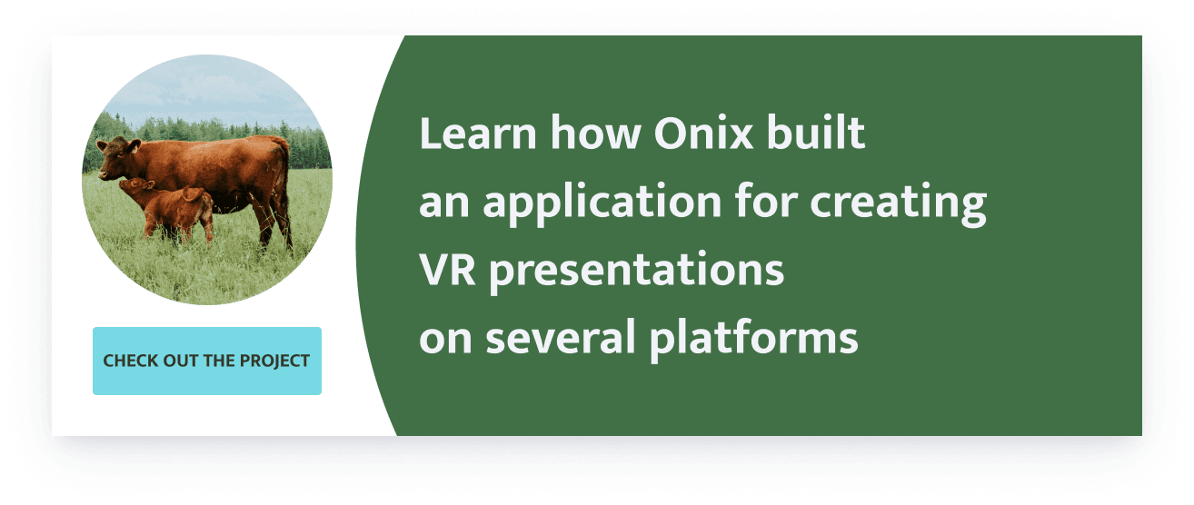 application for creating VR presentations