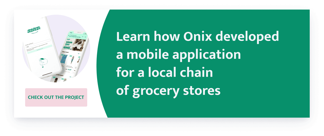 mobile application for a local chain of grocery stores