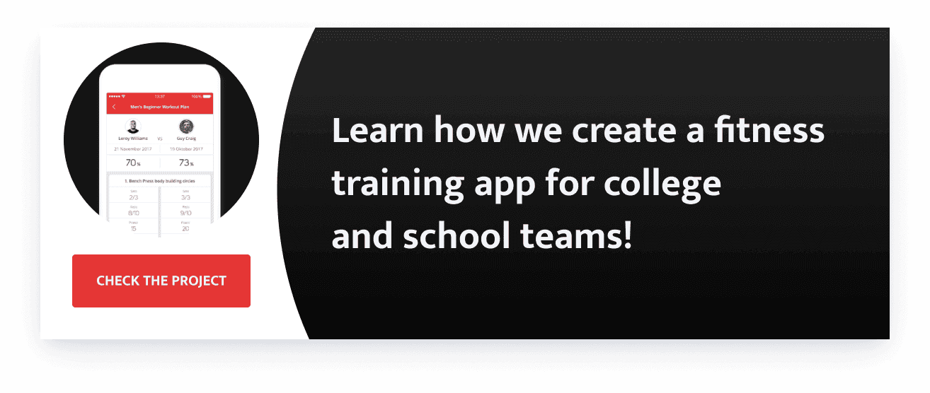 learn how we create a fitness training app for college and school teams