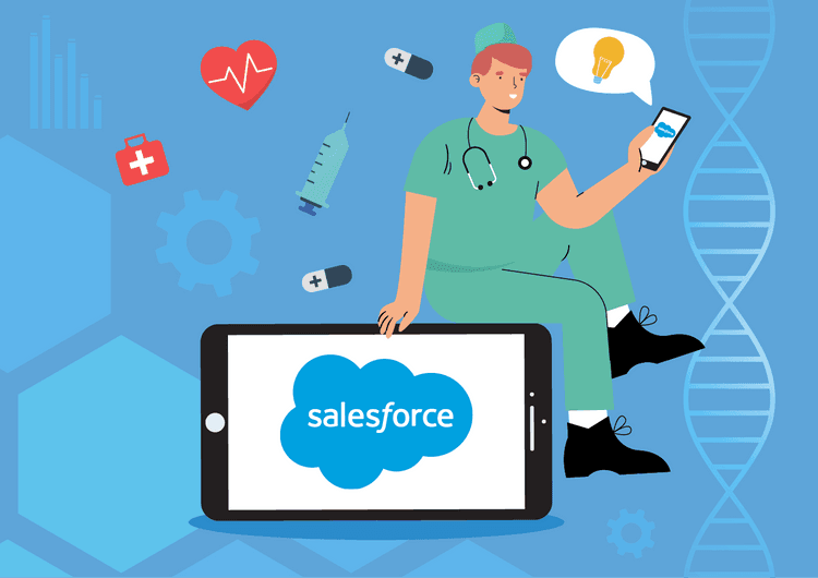 How is Salesforce used in healthcare