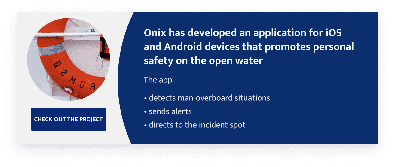 application for iOS and Android devices that promotes personal safety on the open water